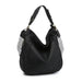Aris Black Whipstitch Hobo/Crossbody w/ Guitar Strap - Coco and lulu boutique 