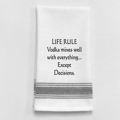 Life Rule: Vodka mixes well…Dish Towel Humor - Coco and lulu boutique 