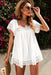 Andrea Spliced Lace Tie-Back Babydoll Top - Coco and lulu boutique 