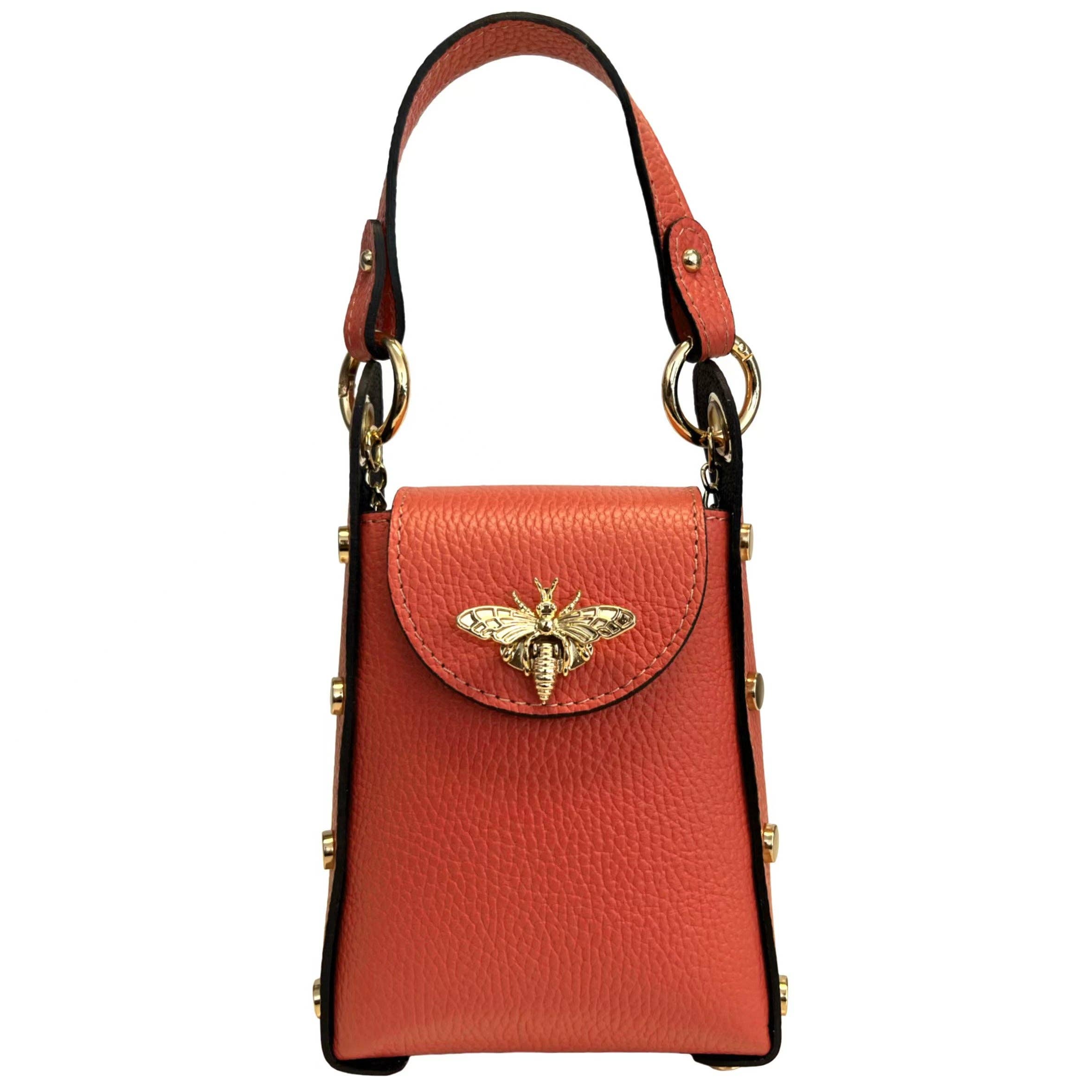 Modarno mini bag in genuine leather dollar with bee-shaped lobster closure - Coco and lulu boutique 