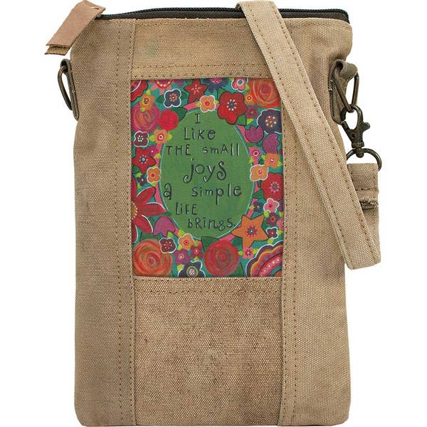 Simple Life Modern Vintage Canvas Crossbody Bag - Coco and lulu boutique 