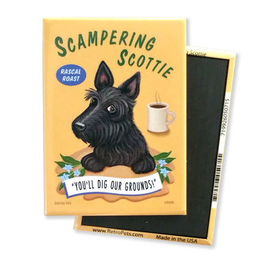 Scottish Terrier Retro Pet Dog Magnet - Coco and lulu boutique 