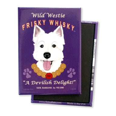 Wild Westie Retro Pet Dog Magnet - Coco and lulu boutique 