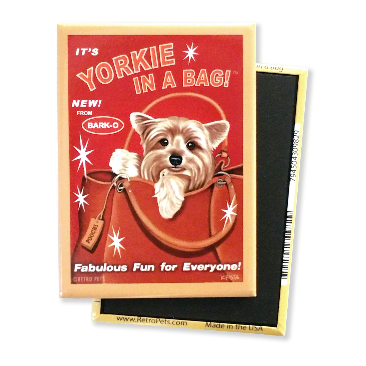 Yorkshire Terrier Retro Pet Dog Magnet - Coco and lulu boutique 