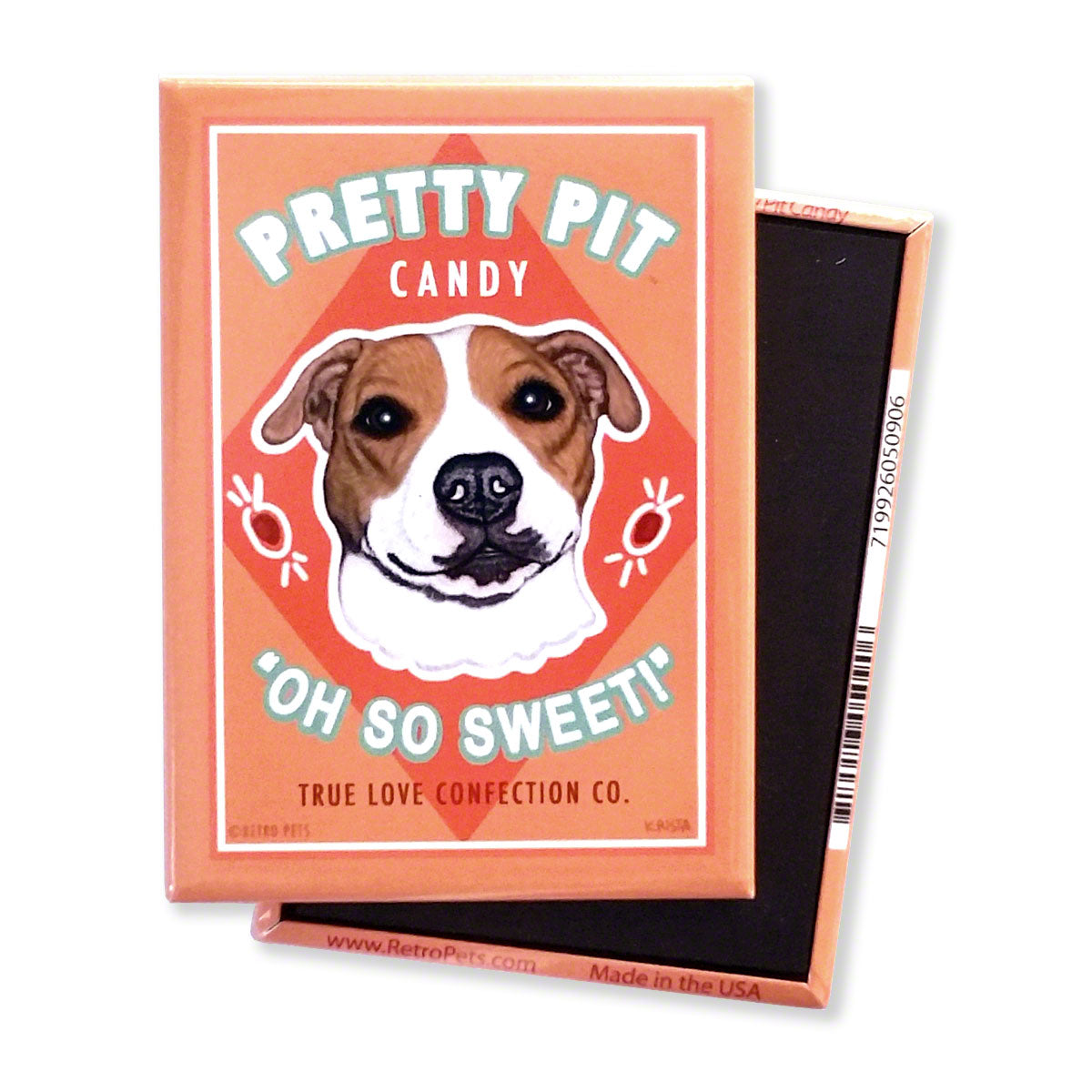 Pitbull Terrier Retro Pet Dog Magnet - Coco and lulu boutique 