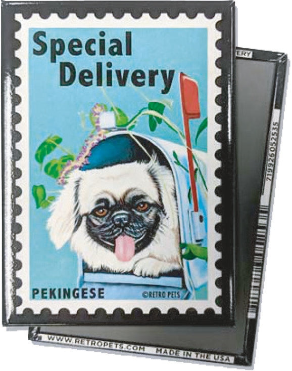 Pekingese Retro Pet Dog Magnet - Coco and lulu boutique 