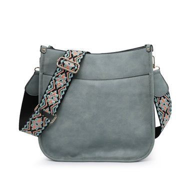 Chloe Teal Crossbody with Guitar Strap - Coco and lulu boutique 