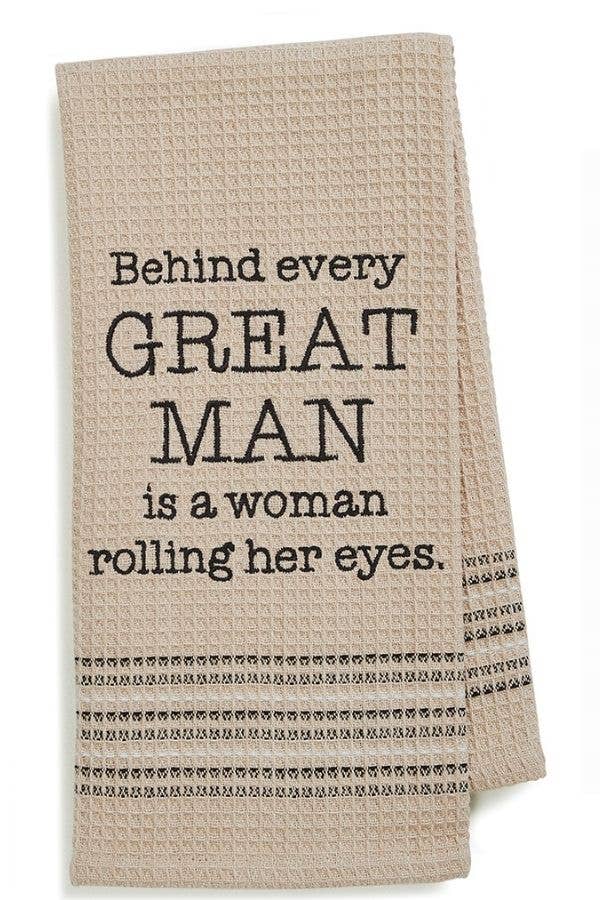 Great Man Waffle-Weave Dishtowel - Coco and lulu boutique 