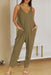 Morgan Spaghetti Strap Deep V Jumpsuit with Pockets - Coco and lulu boutique 