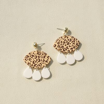 Contrast Geometric Acrylic Dangle Earrings - Coco and lulu boutique 