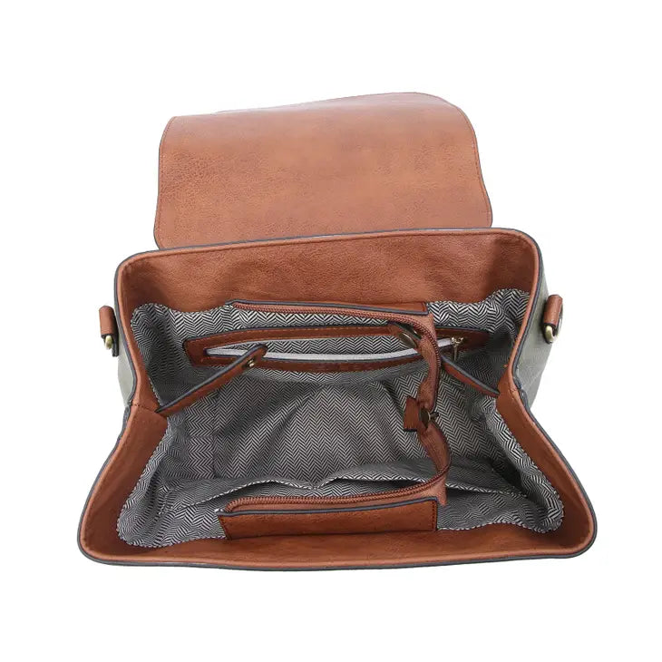 Brook Brown Convertible Backpack/Shoulder Bag - Coco and lulu boutique 