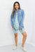 Reese  Full Size Distressed Raw Hem Denim Jacket - Coco and lulu boutique 