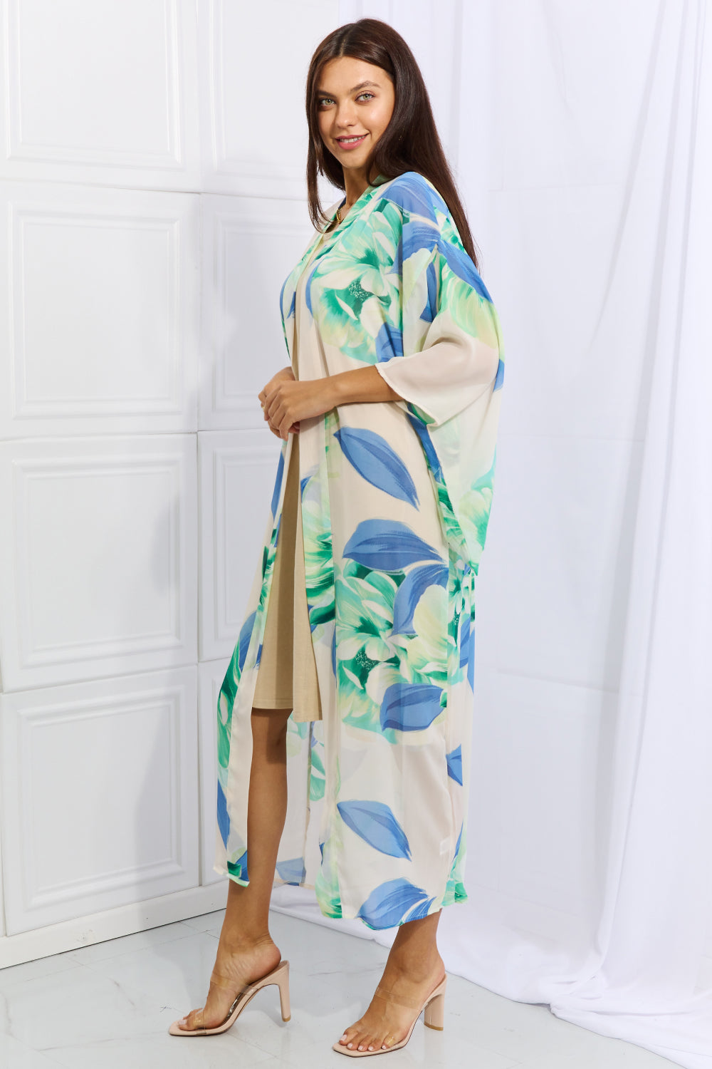 On the Go Floral Kimono - Coco and lulu boutique 