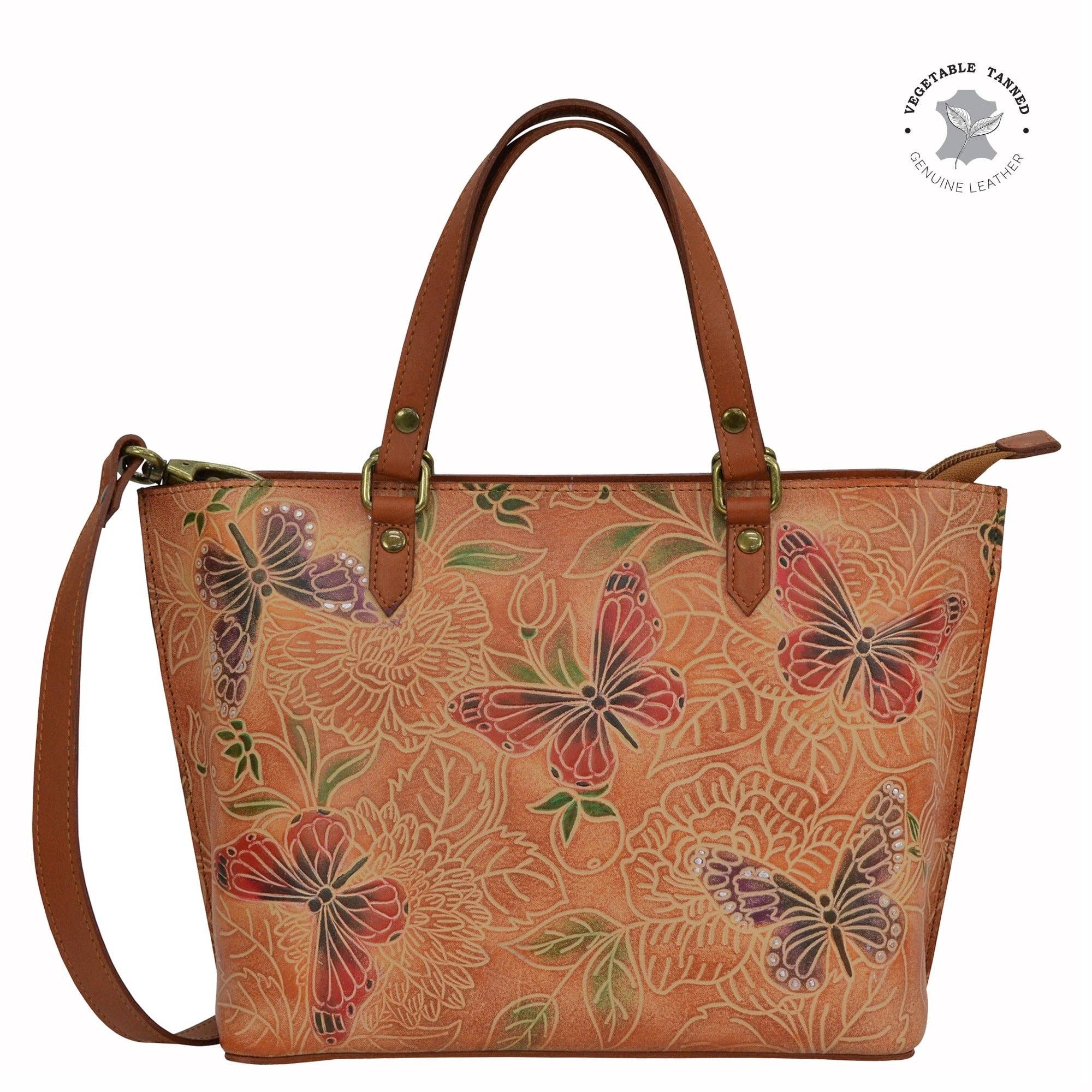 Butterfly Hand Painted Medium Tote - Coco and lulu boutique 