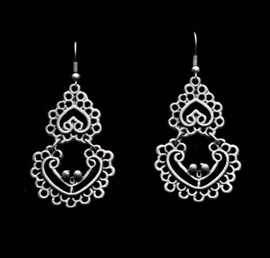Handmade Pewter Bohemian Earrings - Coco and lulu boutique 