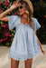 Andrea Spliced Lace Tie-Back Babydoll Top - Coco and lulu boutique 