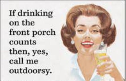 Magnet: If drinking on the front porch counts - Coco and lulu boutique 