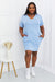 Kensey Weekender Full Size Striped V-Neck Pocket Dress in Spring Blue - Coco and lulu boutique 