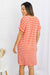 Kensey Weekender Full Size Striped V-Neck Pocket Dress - Coco and lulu boutique 