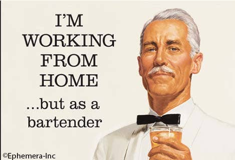 Magnet-I'm working from home…but as a bartender - Coco and lulu boutique 