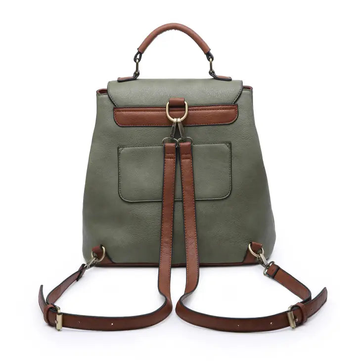 Brook Green Convertible Backpack/Shoulder Bag - Coco and lulu boutique 