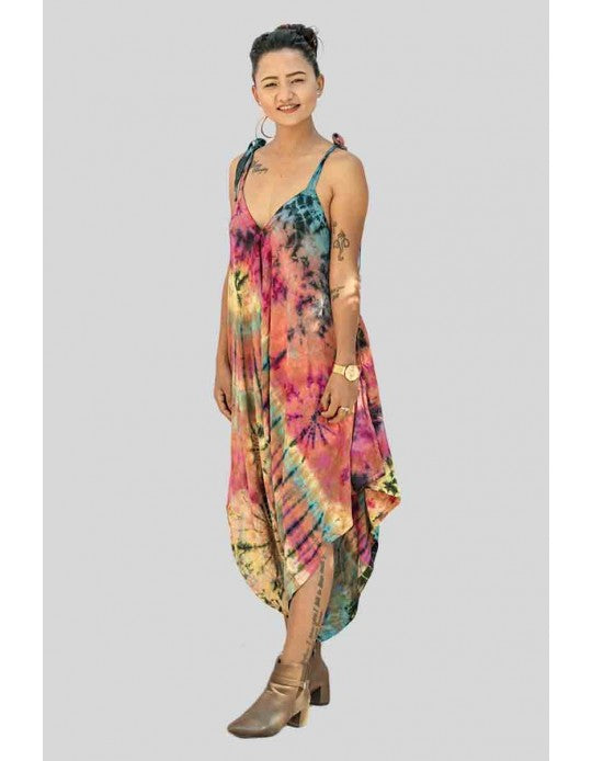 Nepal Tie Dye Jumpsuit - Coco and lulu boutique 