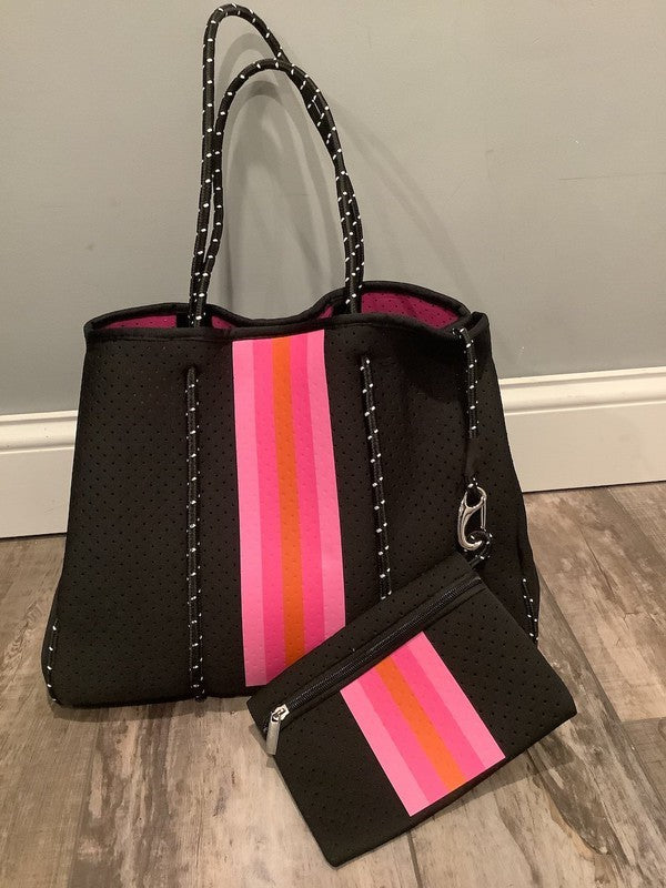 Summertime Neoprene Tote Bags - Coco and lulu boutique 