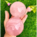 Natural Rose Quartz Spheres Crystal Ball - Coco and lulu boutique 