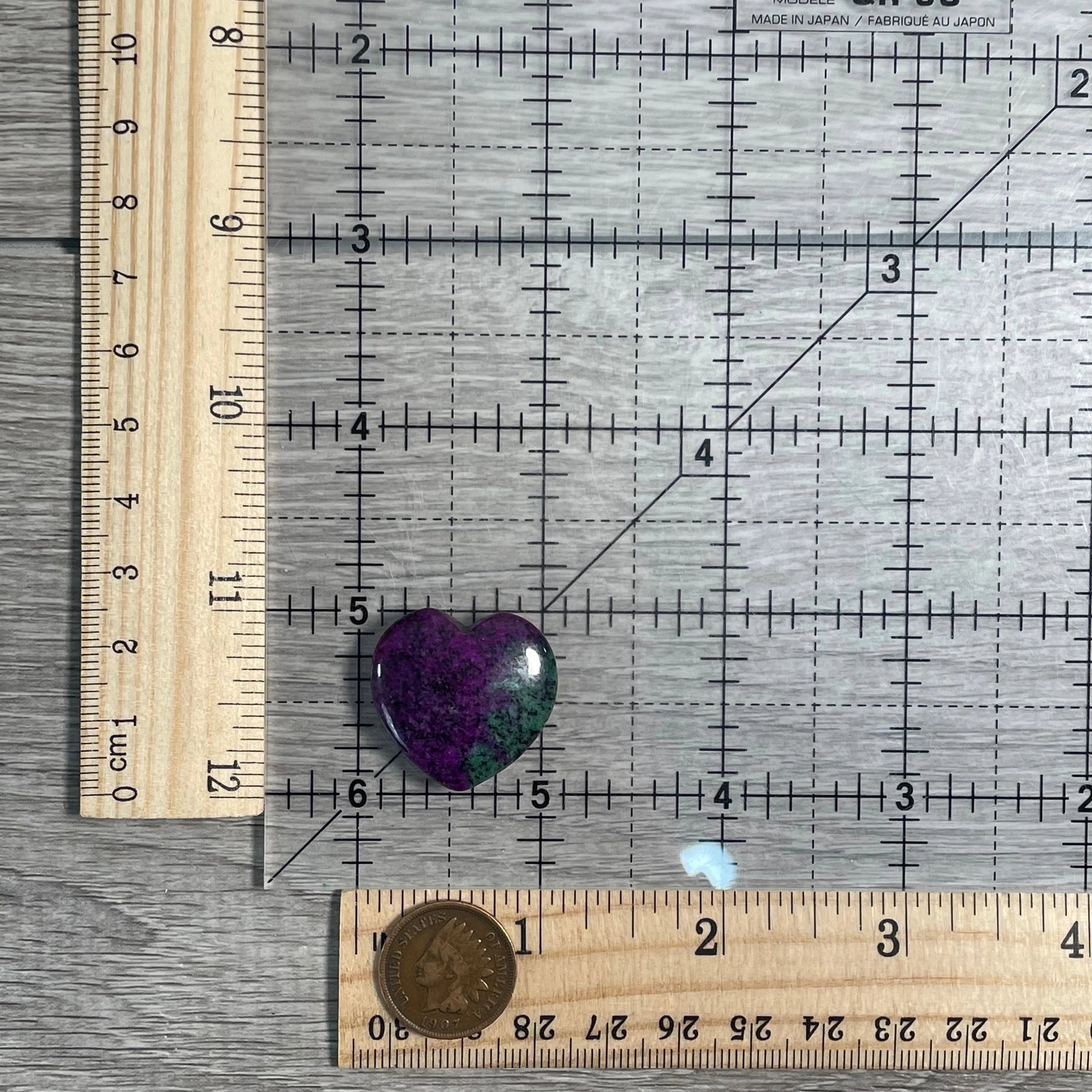 Ruby Zoisite Hearts - Coco and lulu boutique 